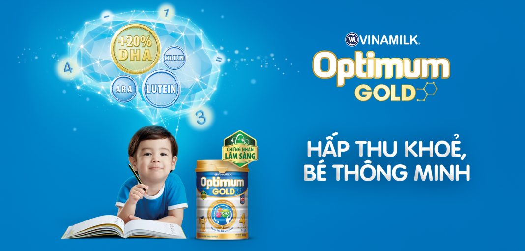 Sữa optimum gold hấp thụ khỏe, bé thông minh